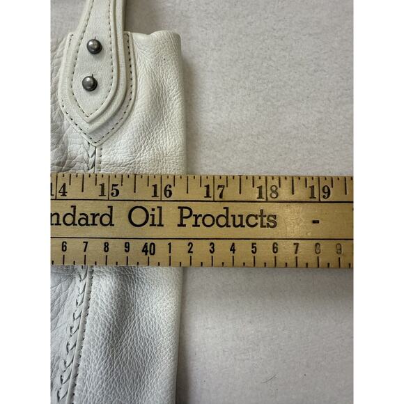 Sigrid Olsen 100% Leather Boho‎ Purse White Hobo Shoulder - Picture 10 of 11